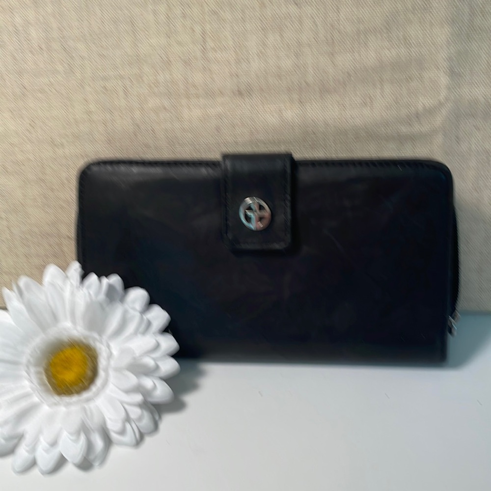 Gianni Bernini black leather wallet